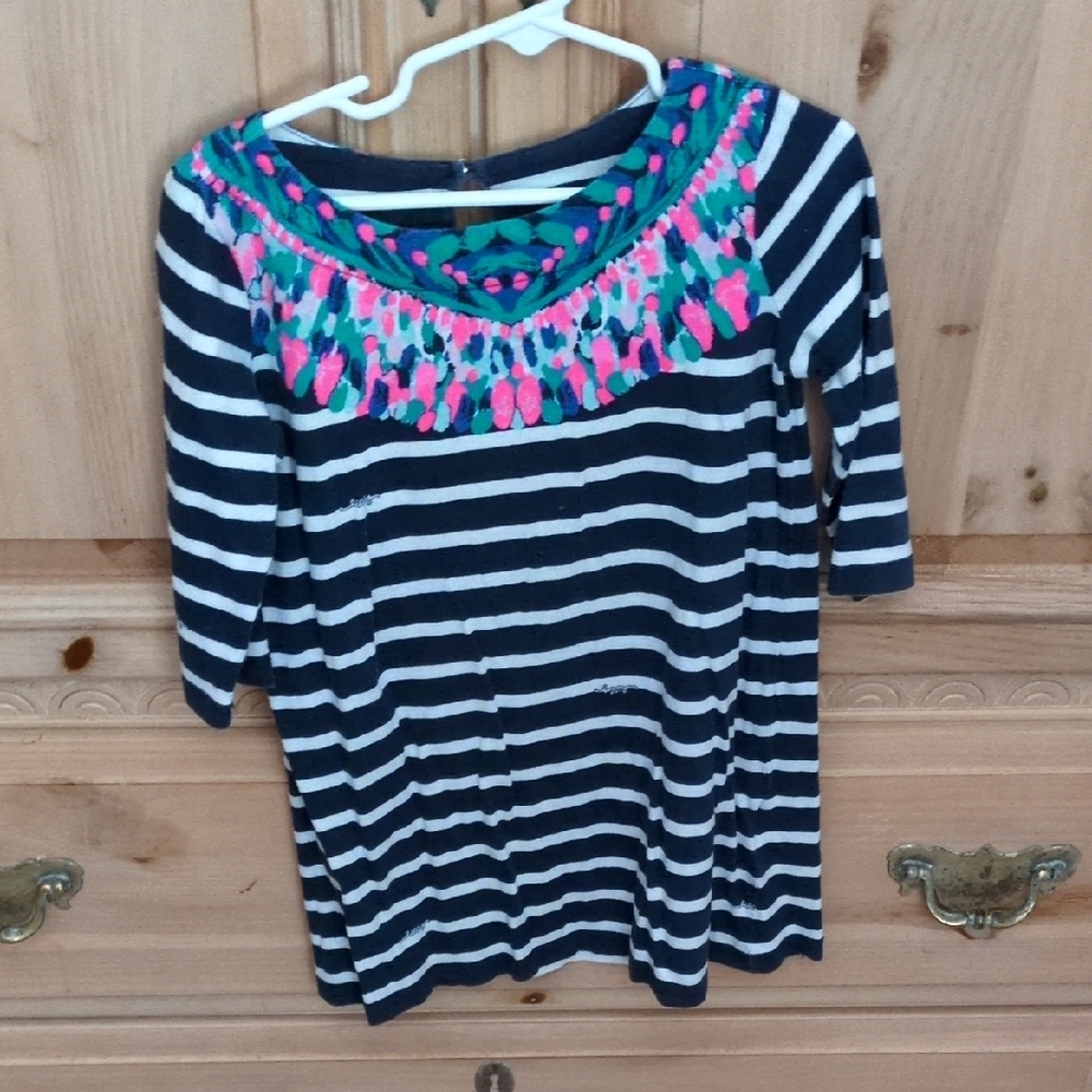 Lilly Pulitzer Pastel Patterned Cotton Top